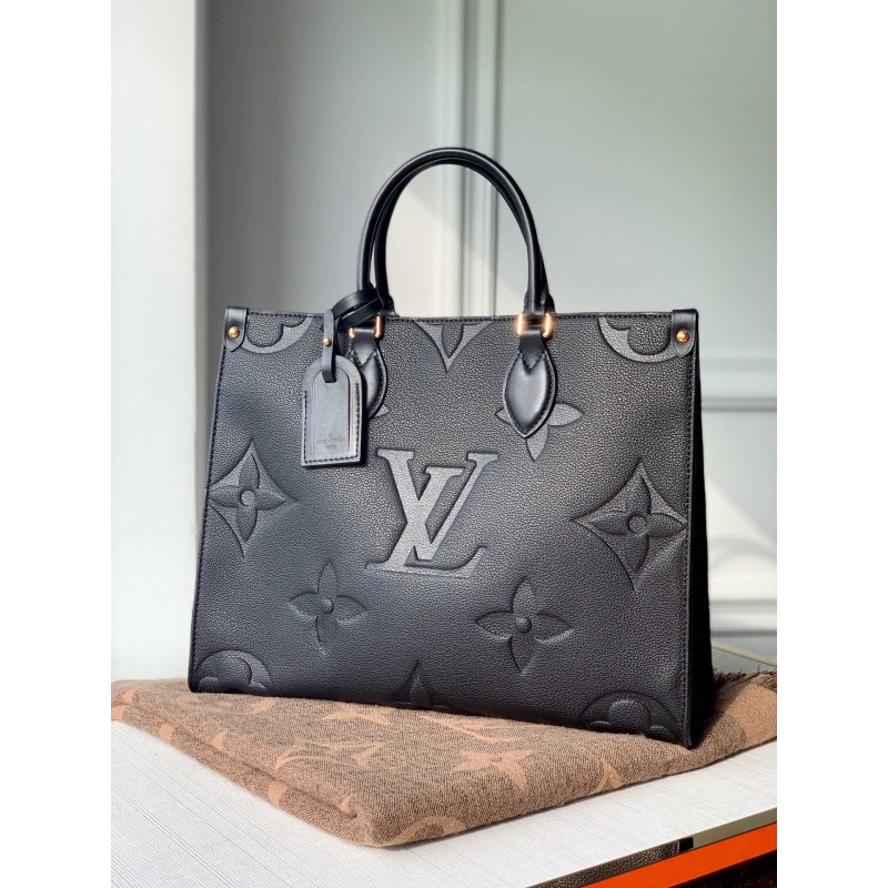 Louis Vuitton M45595 Onthego MM Monogram Empreinte Black Replicas Bag